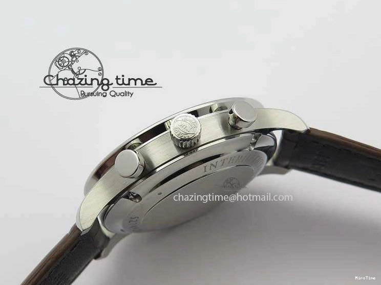 MIROTIME 0719 Supportive Portuguese Chrono IW371431 ZF 1:1 Best Edition Gray Dial On Brown Leather Strap A79350 (Slim Movement) 7261
